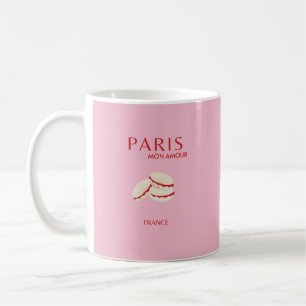 Abstrakte Retro Pastel Paris Pink an Pasta Travel Kaffeetasse