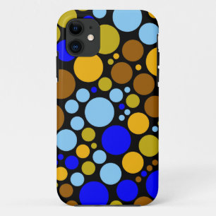 Abstrakte Retro-Punkte   Gelb Blau Aqua Case-Mate iPhone Hülle
