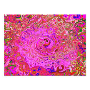Abstrakte Retro-Swirbel in rosa Marmorfarben Fotodruck