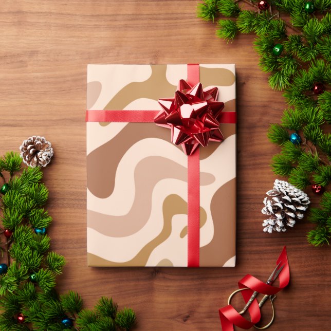 Abstrakte Retro-Waves Geschenkpapier (Feiertagsgeschenk)