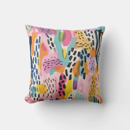 Abstrakte Retrofarben bei Tieren Kissen