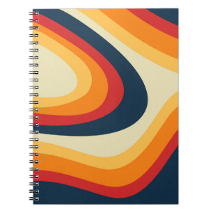 Abstrakte Retrowellen-Design Notizblock