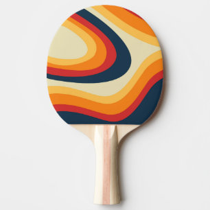 Abstrakte Retrowellen-Design Tischtennis Schläger