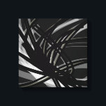 Abstrakte Ribbons | Schatten und Licht Leinwanddruck<br><div class="desc">Stilvolles, modernes Schwarz-Weiß-Design mit abstrakten Bändern in Schatten und Licht. Sie können die Hintergrundfarbe und/oder Zeilenfarbe ändern. Wählen Sie 'anpassen' und navigieren Sie zum Bereich Ebenen, um das Bild(e) anzuzeigen und die Hintergrundfarbe oder die Zeilenrandfarbe zu ändern, um Ihr Design an den Anzug Ihrer Wohngestaltung anzupassen.</div>