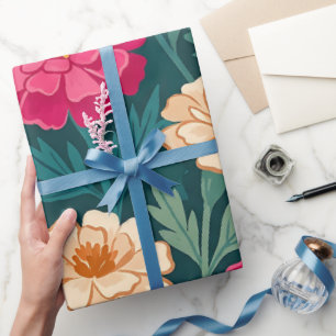 Abstrakte Ringelblumen Schmetterlinge Geschenkpapi Geschenkpapier