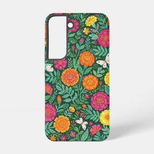 Abstrakte Ringelblumen-Schmetterlinge Samsung-Hüll Samsung Galaxy Hülle