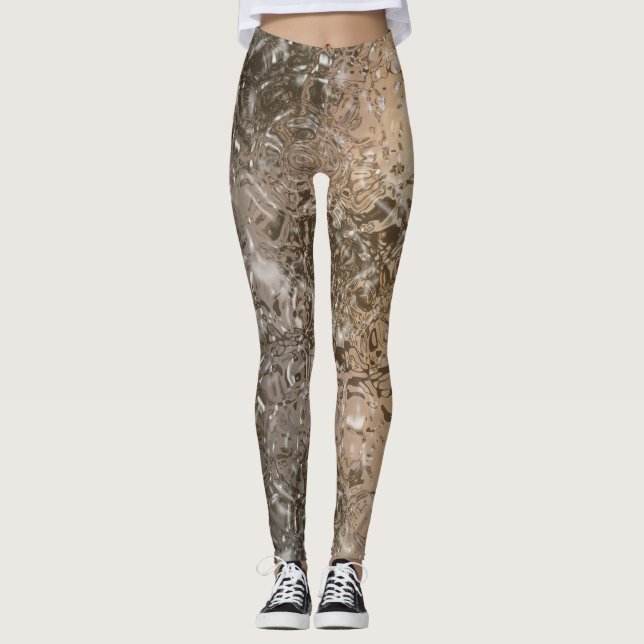 Abstrakte Rippeln Leggings (Vorderseite)