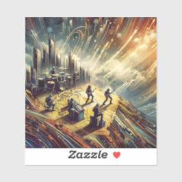 Abstrakte Rockband Aufkleber