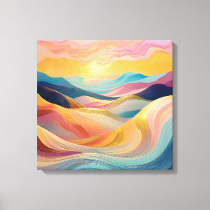 Abstrakte Rolling Hills bei Sunset Leinwanddruck