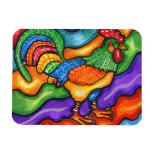 Abstrakte Rooster Bird Animal Colority Magnet