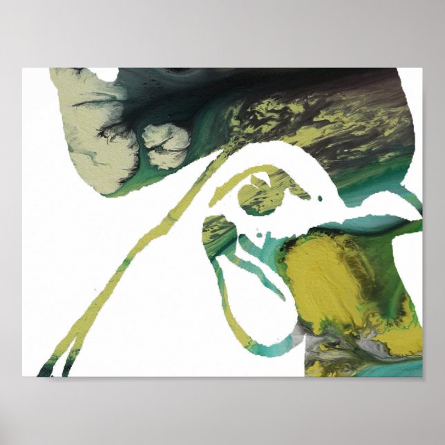 Abstrakte Rooster-Silhouette. Poster (Vorne)