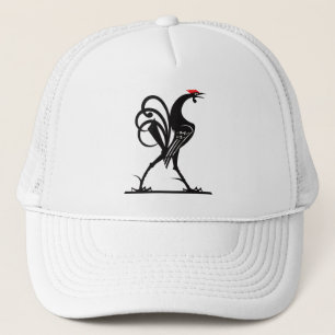 Abstrakte Rooster-Silhouette Truckerkappe