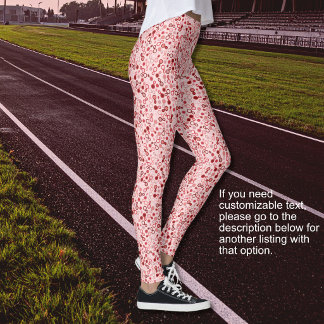 Abstrakte rosa bis rote Schleifen - Ohne Textoptio Leggings