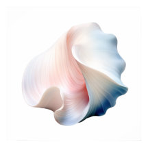 Abstrakte, rosa, blaue und weiße Muschel