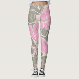 Abstrakte rosa Blüte Leggings