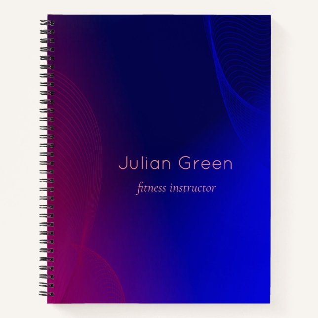 Abstrakte rosa Formen Notizbuch (Vorderseite)