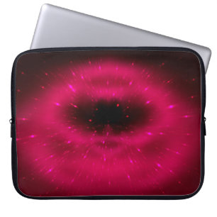 Abstrakte rosa Fraktal-Komposition. Magische Explo Laptopschutzhülle