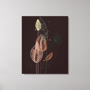 Abstrakte Rosa und Goldgräber Minimalistisch Botan Leinwanddruck