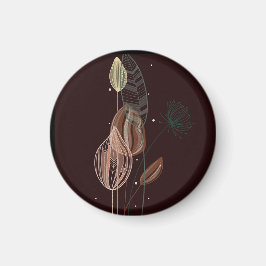 Abstrakte Rosa und Goldgräber Minimalistisch Botan Magnet