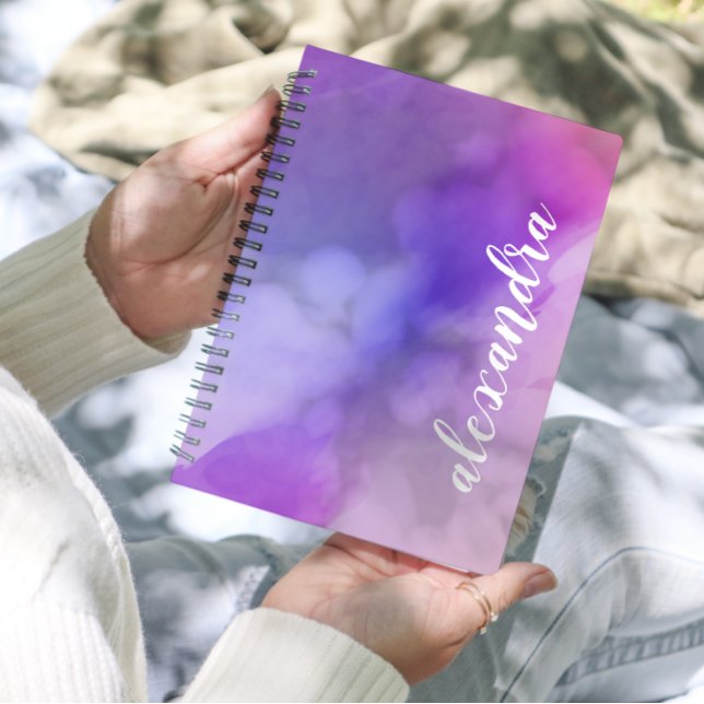 Abstrakte Rosa- und Lila Aquarellmalerei Planer (Von Creator hochgeladen)