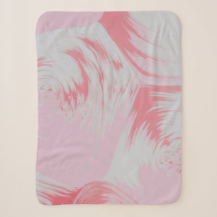Abstrakte rosa-weiße Malerei Sherpadecke