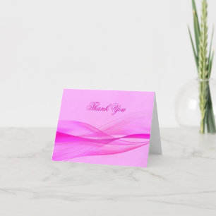 Abstrakte rosa Wellen Danke Notizkarte