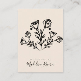 Abstrakte Rose Artisan Earring Display Card Telefonnummerkarte