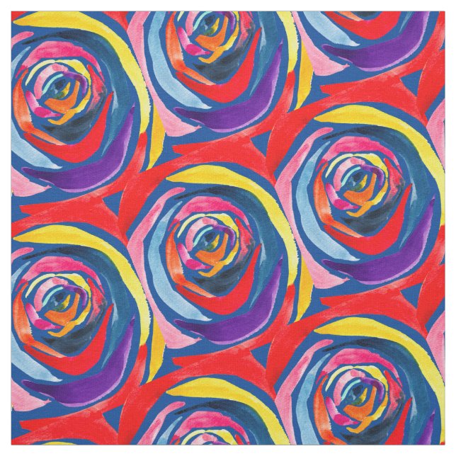 Abstrakte Rose Blume Pop Kunst Stoff (Muster)