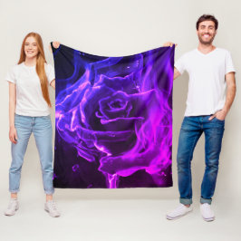 Abstrakte Rose Fleecedecke