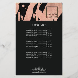 Abstrakte Rose für moderne Künstler - Golden/Schwa Flyer