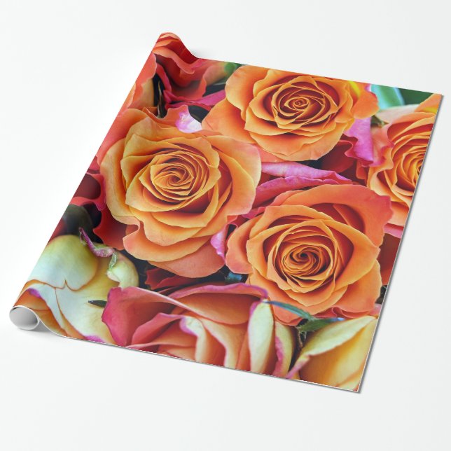 Abstrakte Rose Garten Elegante Geschenkpapier (Ungerollt)