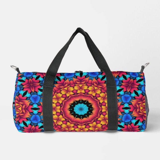 Abstrakte Rose Geometrisches Duffel-Bag Duffle Bag (Vorderseite)