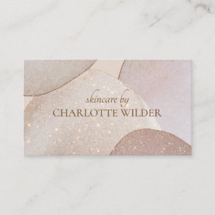 Abstrakte Rose Gold Glitzer Hautpflege Visitenkarte