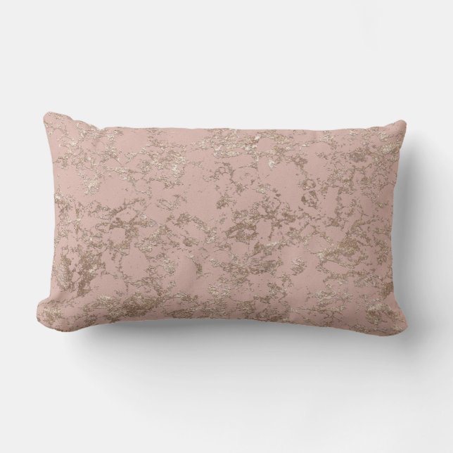 Abstrakte Rose Gold Lendenkissen (Vorderseite)