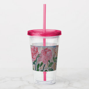Abstrakte Rose im Sommer Acryltrinkbecher