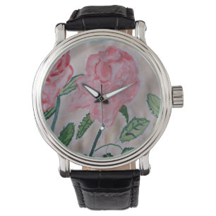 Abstrakte Rose im Sommer Armbanduhr