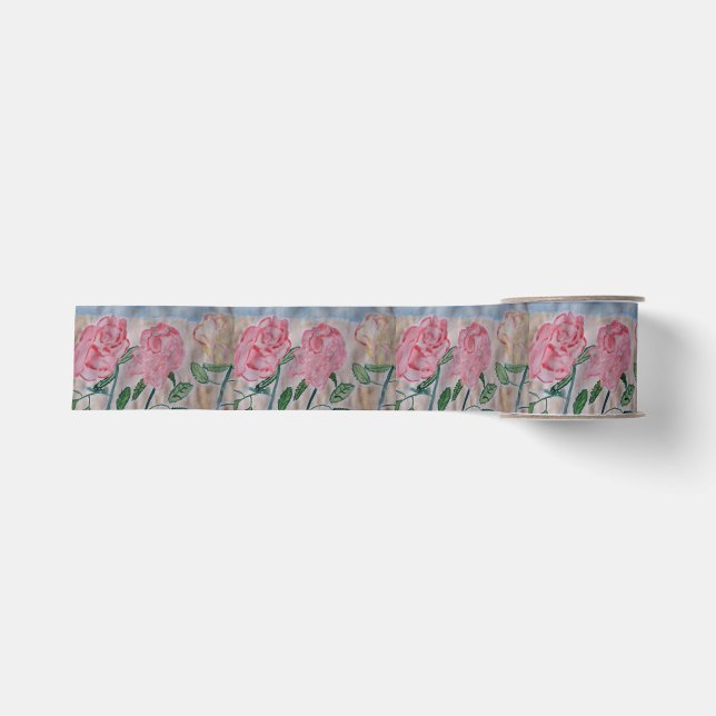 Abstrakte Rose im Sommer Ripsband (Vorderseite)