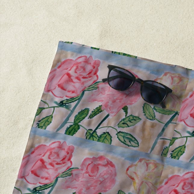 Abstrakte Rose im Sommer Strandtuch (Beispiel)