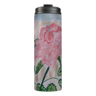 Abstrakte Rose im Sommer Thermosbecher