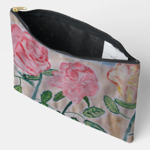 Abstrakte Rose im Sommer Zubehörtasche