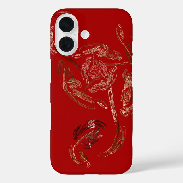 abstrakte Rose iPhone 16 Hülle (Rückseite)