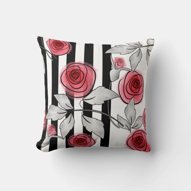 Abstrakte Rose Kissen (Vorderseite)