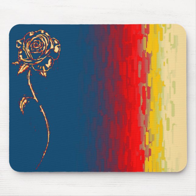 Abstrakte Rose Mousepad (Vorne)