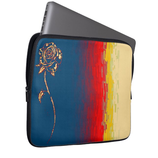 Abstrakte Rose Notebook-PC-Sieb Laptopschutzhülle (Vorne Rechts)