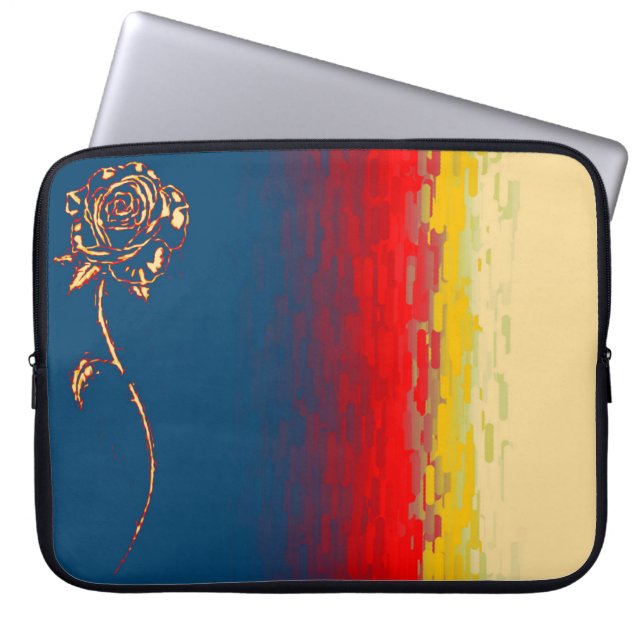 Abstrakte Rose Notebook-Sieb Laptopschutzhülle (Vorderseite)