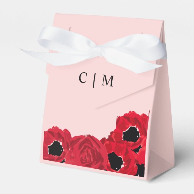 Abstrakte Rose und Popes koordinieren Hochzeiten Geschenkschachtel (Vorderseite)