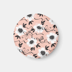 Abstrakte Rosen, blasse Farben, vintage Muster. Magnet