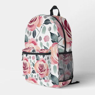 Abstrakte Rosen in Pastellfarben Bedruckter Rucksack