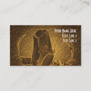 Abstrakte Rosenknospe Brown Floral Business Card Visitenkarte