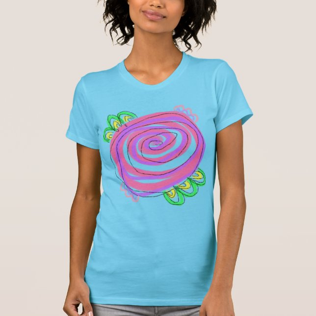 Abstrakte Rosenkunst zum Tragen T-Shirt (Vorderseite)